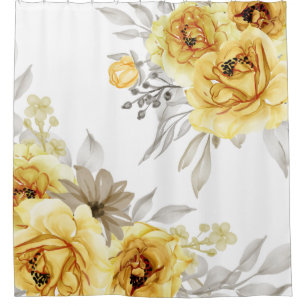 Elegant Yellow Floral Watercolor