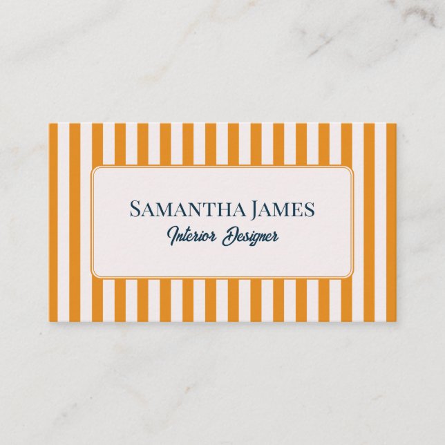 Elegant Yellow Old Money Business Card (Front)