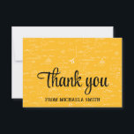 Elegant Yellow Script Mathematics Graduation Thank You Card<br><div class="desc">Simple but elegant graduation yellow thank you card with a beautiful script font and a background of mathematical formulas and equations. Perfect for math and engineering graduates. Illustrated and designed by Patricia Alvarez.</div>