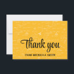 Elegant Yellow Script Mathematics Graduation Thank You Card<br><div class="desc">Simple but elegant graduation yellow thank you card with a beautiful script font and a background of mathematical formulas and equations. Perfect for math and engineering graduates. Illustrated and designed by Patricia Alvarez.</div>