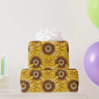 Elegant Yellow Sunflower Mosaic Glass Pattern