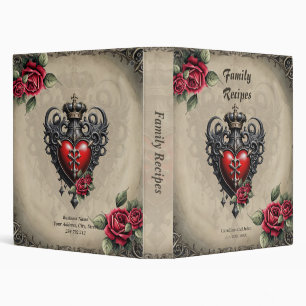 Elegant yet mystical gothic heart  binder