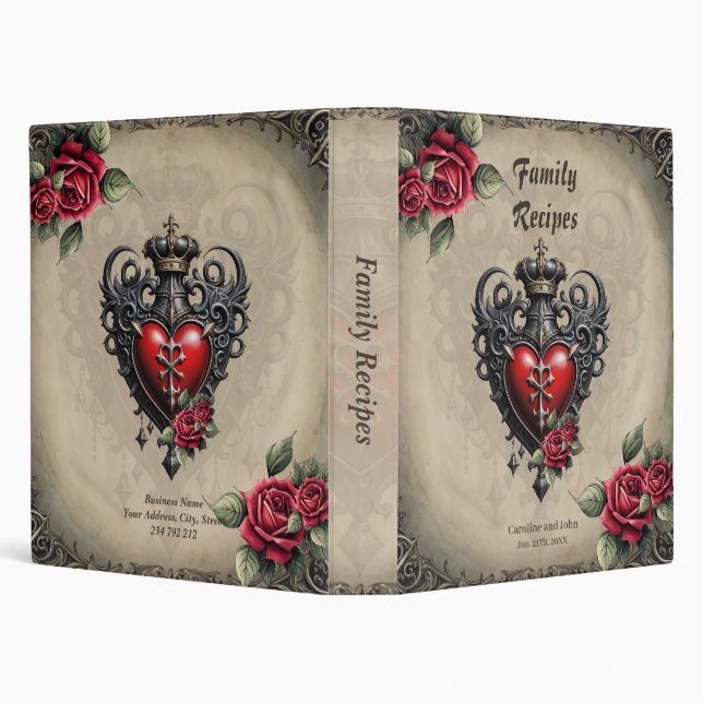 Elegant yet mystical gothic heart  binder (Background)