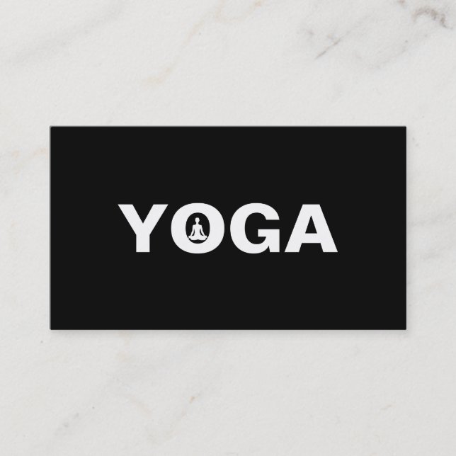 Elegant  Yoga Instructor Business Card (Front)
