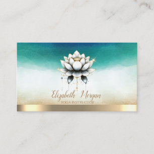 Elegant Yoga Instructor Stylish Lotus  Business Card