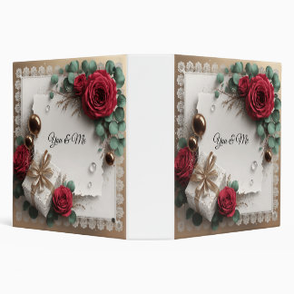 Elegant “You & Me” Gold Cursive Flat Greeting Card Binder