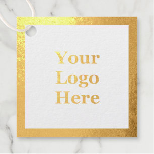 Elegant Your Logo Gold Foil Template Price Tag
