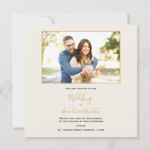 Elegant your own photo wedding invitation