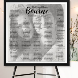 Elegant Your Photo Here Wedding Seating Chart