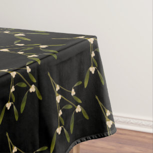 Elegant Yule Mistletoe Tablecloth