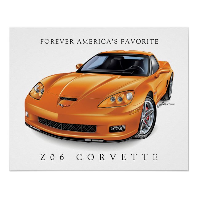 ELEGANT Z-06 VETTE ILLUSTRATION POSTER (Front)