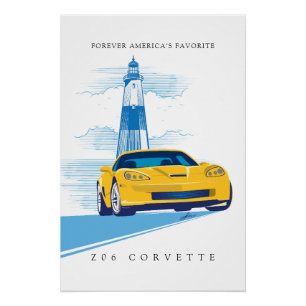 ELEGANT Z-06 VETTE ILLUSTRATION POSTER