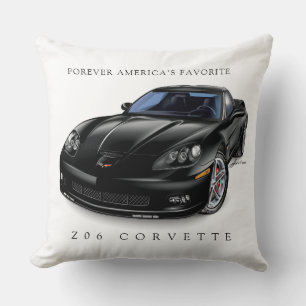 ELEGANT Z-06 VETTE ILLUSTRATION THROW PILLOW
