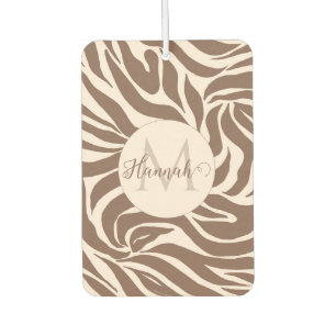 Elegant Zebra Mocha Pattern Air Freshener