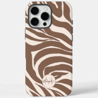 Elegant Zebra Mocha Pattern