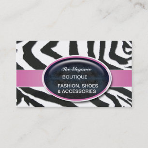 Elegant Zebra Pattern Business Card