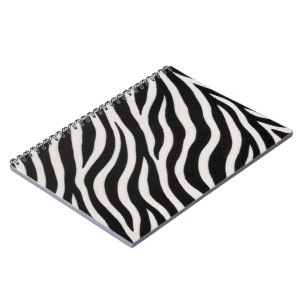 Elegant Zebra Pattern Unique Spiral Notebook Desig