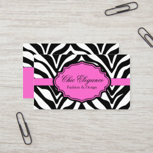 Elegant Zebra Print Business Card