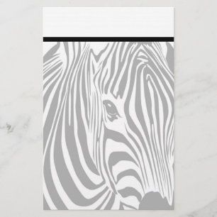 Elegant Zebra Stationery with Letterhead
