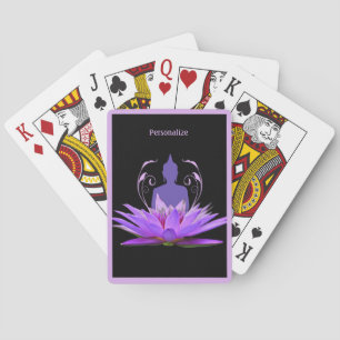 Elegant Zen Buddha Yoga Meditation Personalized Playing Cards