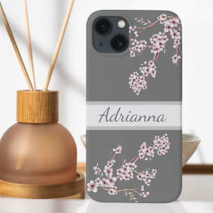 Elegant Zen Cherry Blossom Charm Pink iPhone 13 Case