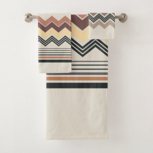 Elegant Zig Zag Bath Towel Set