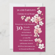 Elégante 30ème anniversaire Invitation
