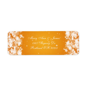 Élégante Adresse De Mariage Éblouissant Étoiles Or