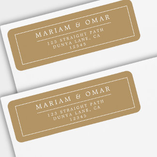 Élégante adresse de retour de bordure minimaliste