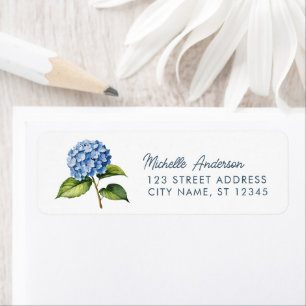 Élégante Adresse de Retour de Hortensia à l'Aquare