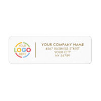 Élégante Adresse de Retour de Logo d'Entreprise Bl