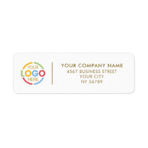 Élégante Adresse de Retour de Logo d'Entreprise Bl