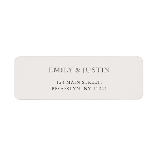 Élégante Adresse Mariage Beige (Devant)