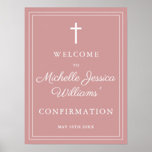 Élégante Affiche de bienvenue de confirmation de R