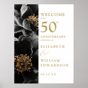 Élégante Affiche de bienvenue du 50e anniversaire