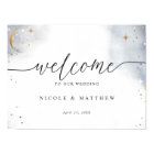 Élégante Affiche de bienvenue Mariage céleste