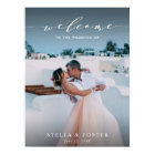 Élégante Affiche de bienvenue Mariage de script bl