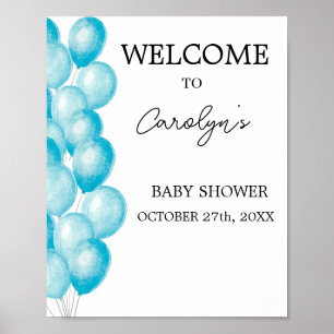 Élégante affiche de bienvenue pour la baby shower