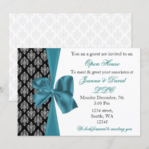 élégante aqua design Corporate party Invitation
