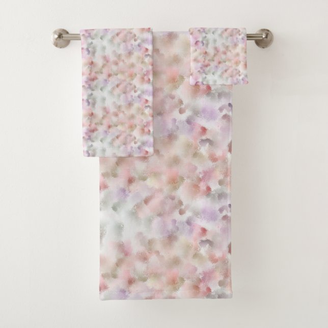 Elégante aquarelle Abstraite rose Lilac Pastel (En situation)