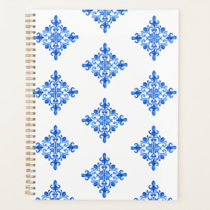 Elégante aquarelle bleue Portugais Carrelage Flora