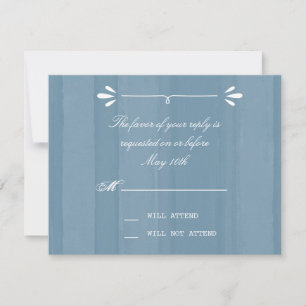 Elégante aquarelle bleue RSVP