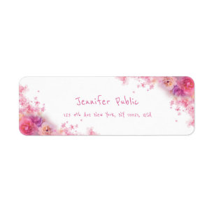 Elégante aquarelle Fleurs Rose Floral Moderne