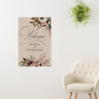 Elégante aquarelle Floral Mariage Affiche de bienv