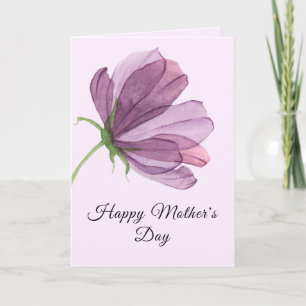 Elégante aquarelle Floral Mothers Carte de jour ma