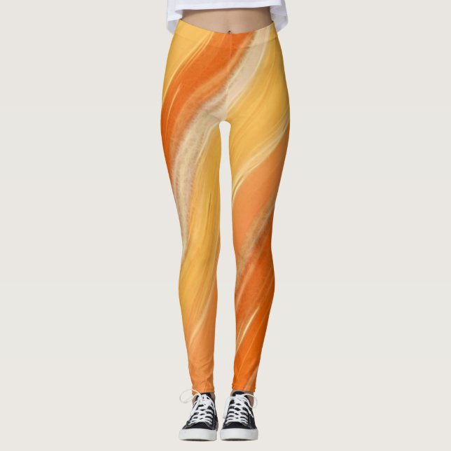 Elégante aquarelle Happy Halloween Leggings (Devant)