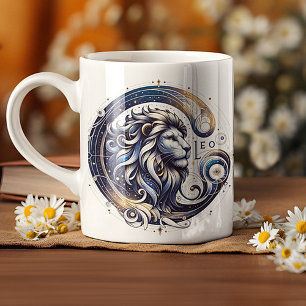 Elégante aquarelle Leo Zodiac Mug personnalisé