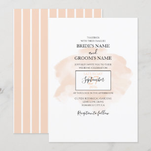 Elégante aquarelle mariage invitations