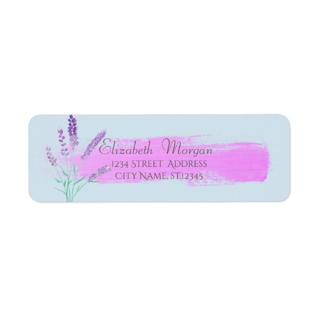 Elégante Aquarelle moderne Brosse, Lavander (Devant)