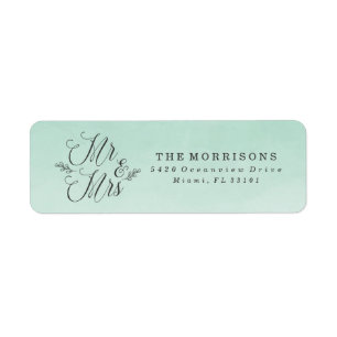 Elégante aquarelle Ombre Mint   MARIAGE